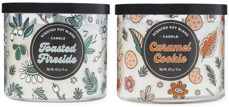 Two fall candles from Ulta on a white background.