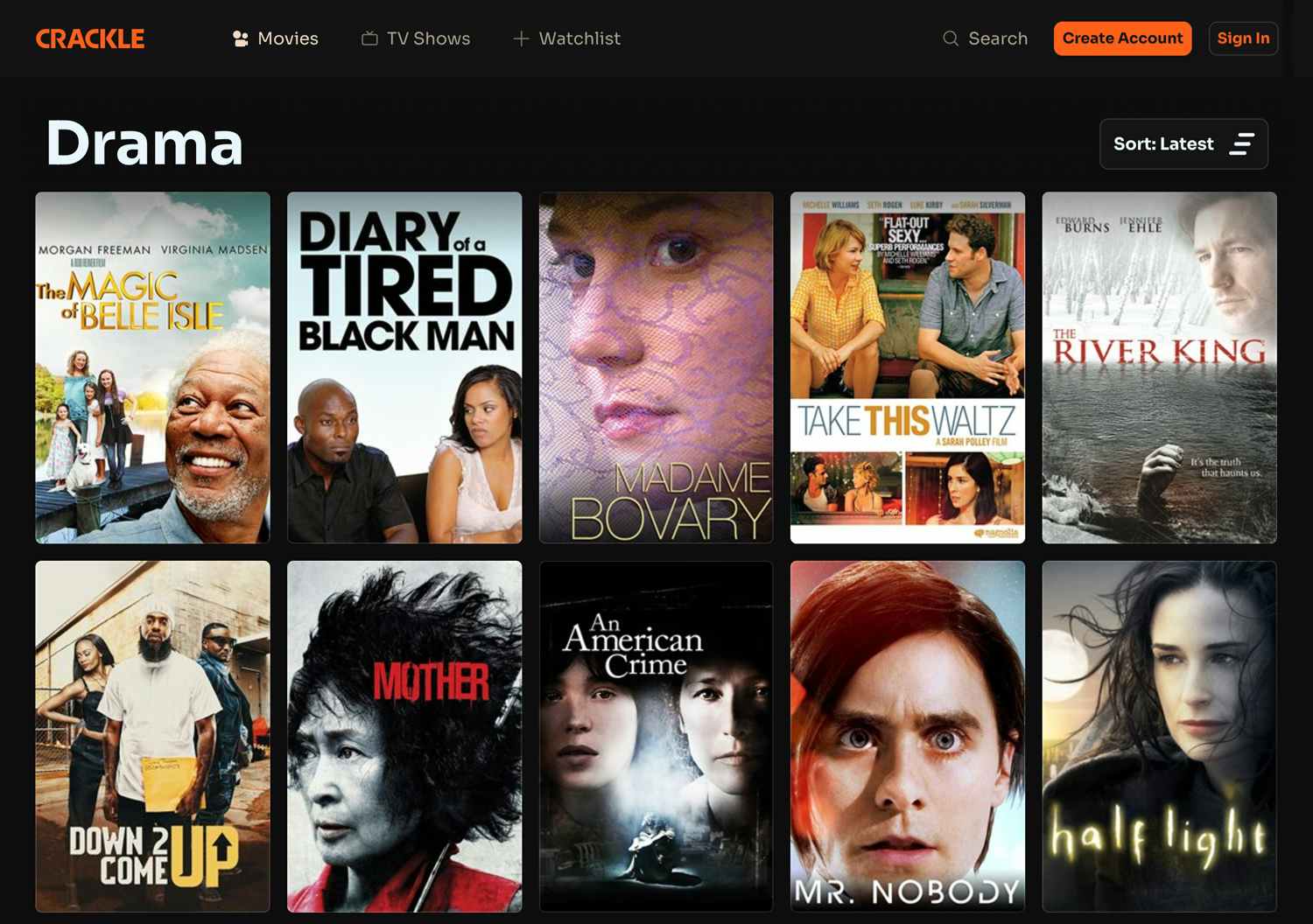 crackle free movie streaming with drama films screenshot