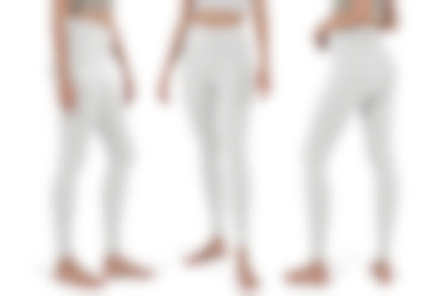 ODODOS Tummy Control High Waisted Yoga Pants w/ Pockets in white