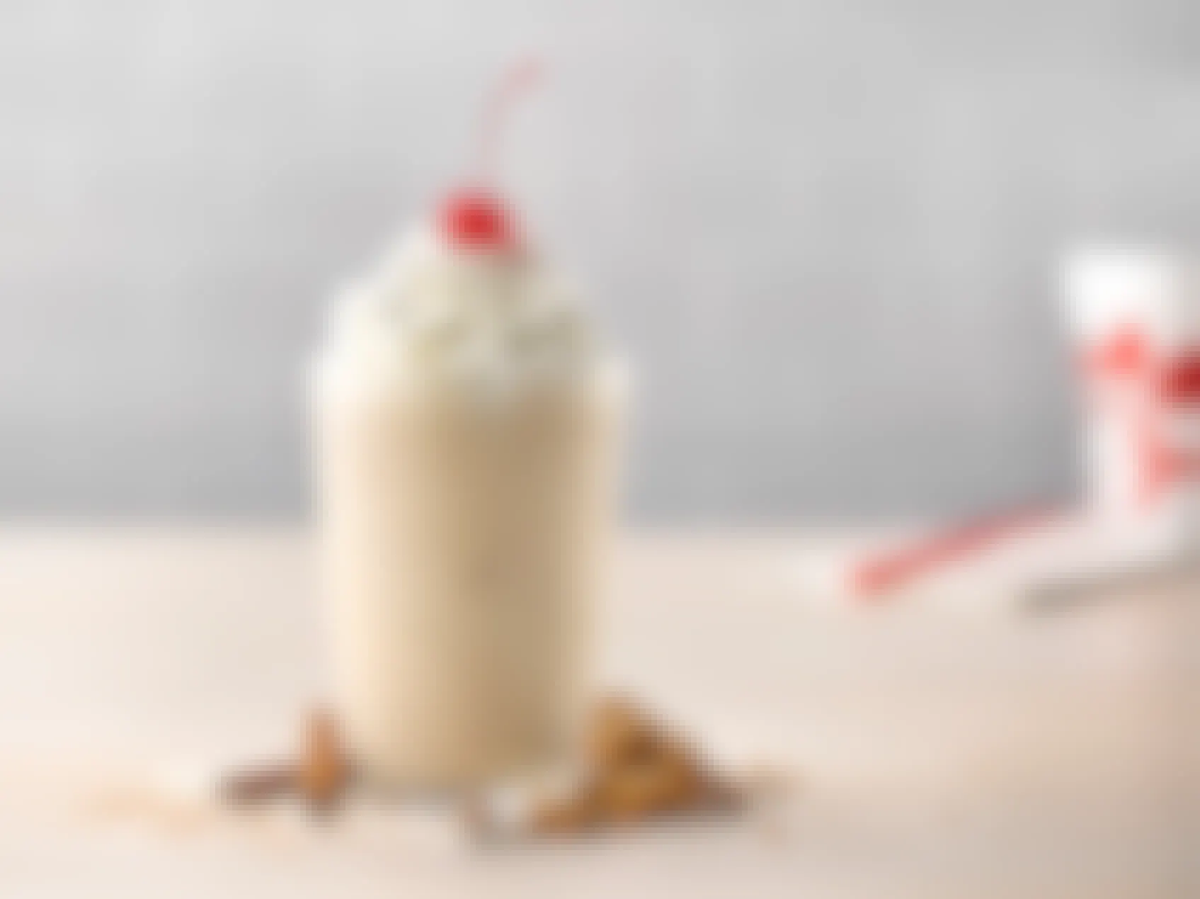 A Chick-fil-A milkshake on a table