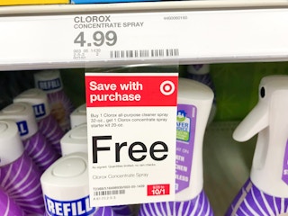 promotional tag on shelf at target