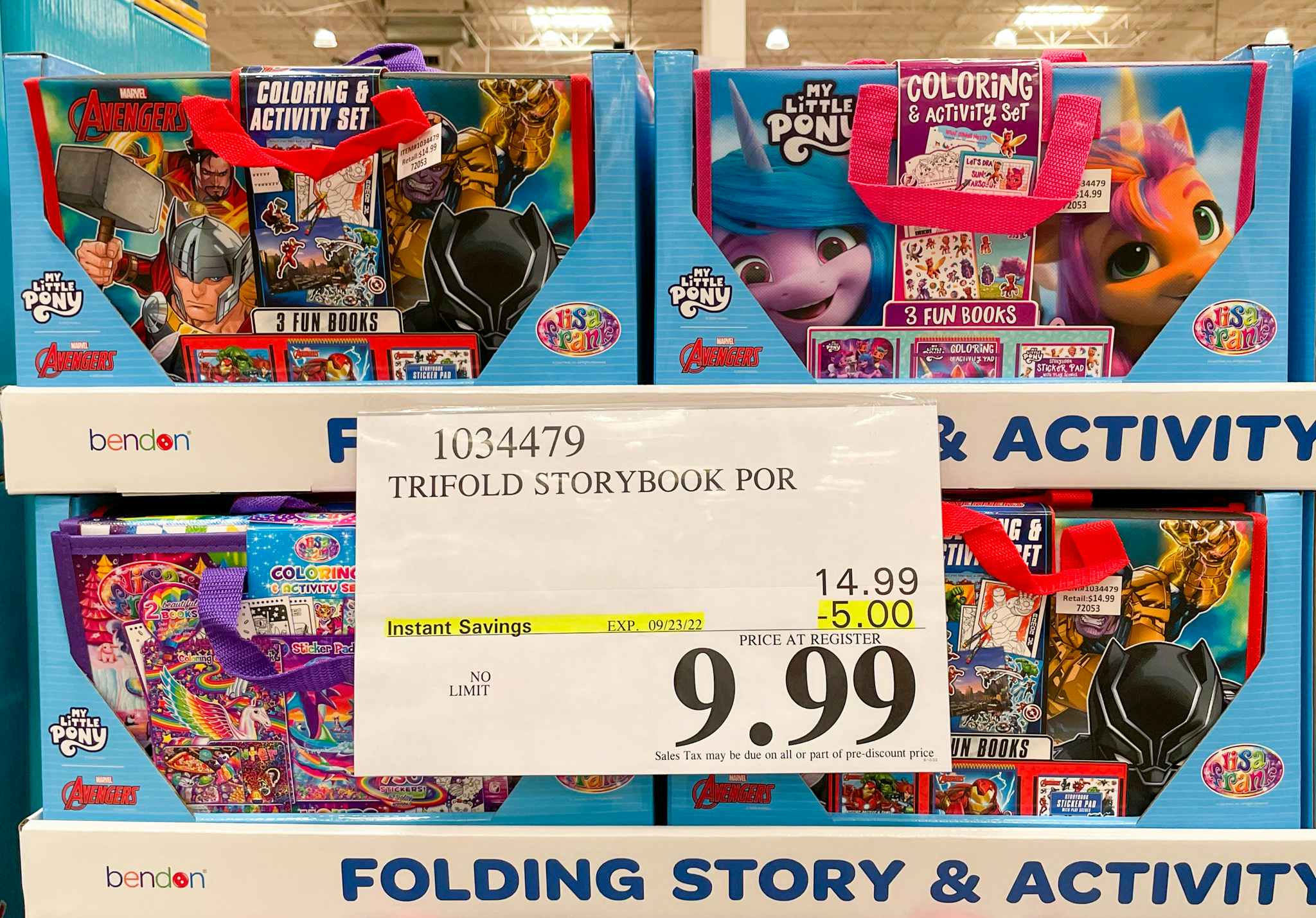 activity set with sale sign at costco