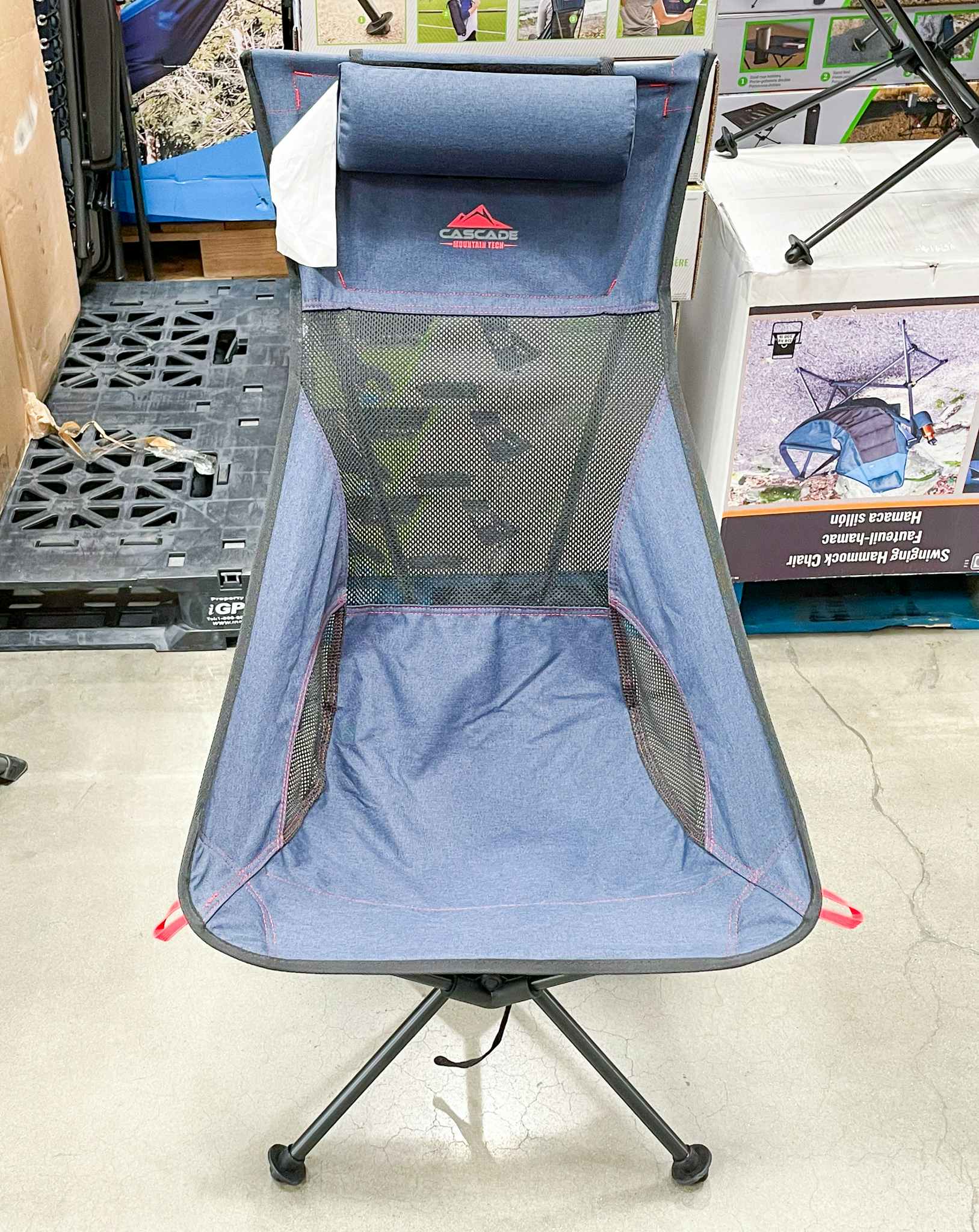 camping chair on the sale floor at costco