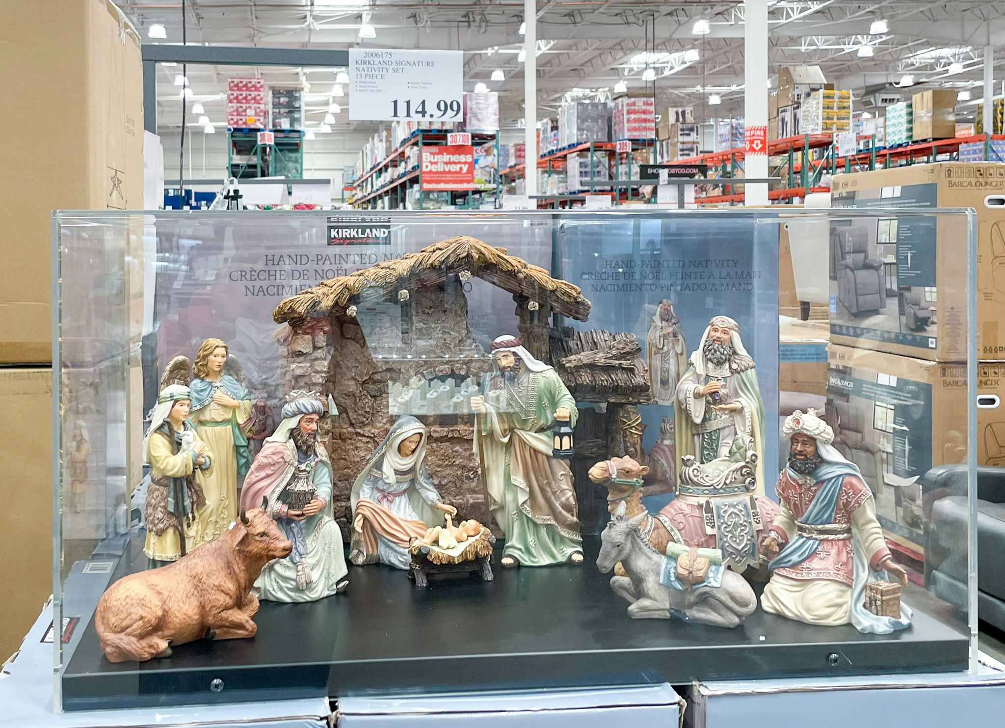 nativity set on display at costco
