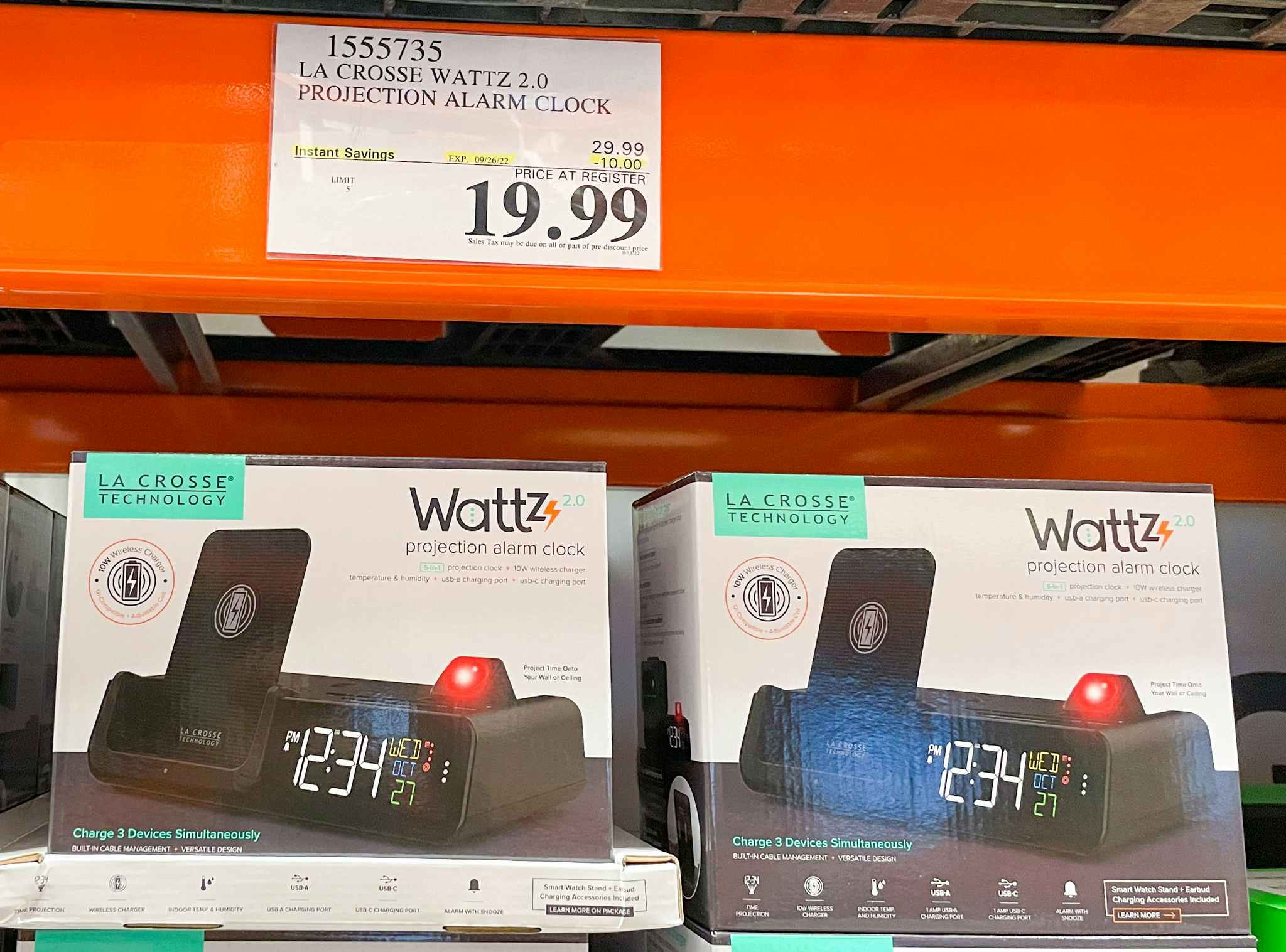 alarm clock at costco