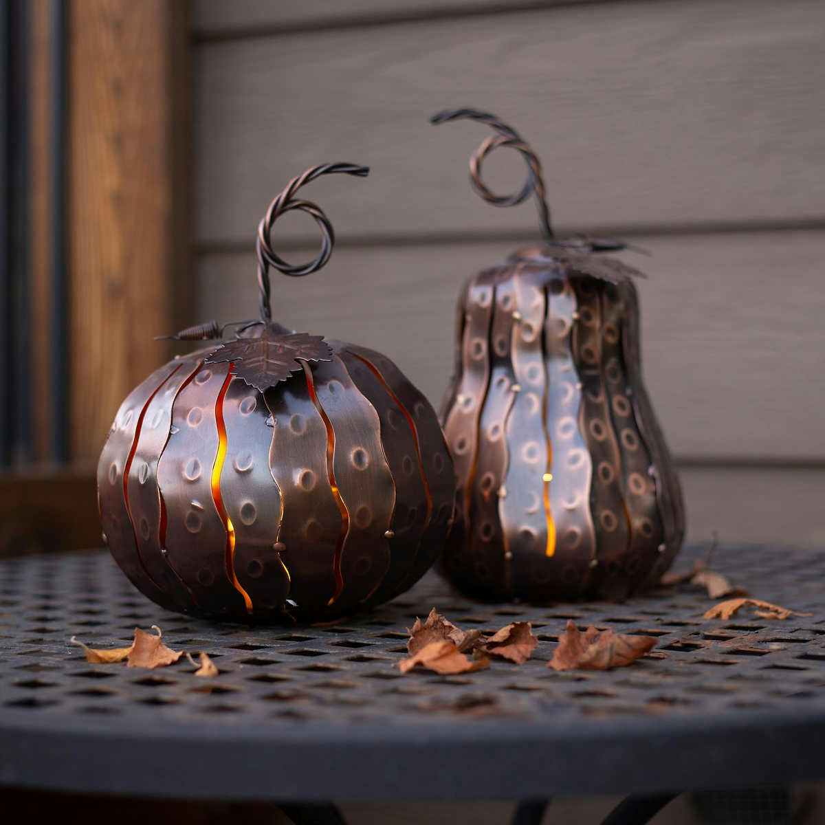 mini pumpkin set made of steel