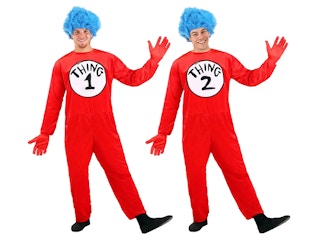 cat in the hat thing 1 and 2 couples halloween costumes