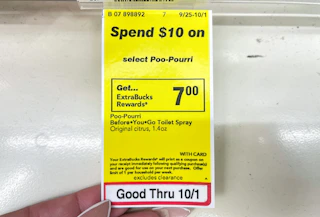 poo-pourri extrabucks tag