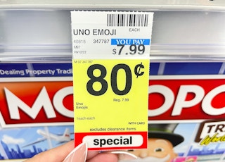 uno emoji clearance tag