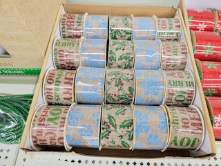 burlap craft ribbon for christmas