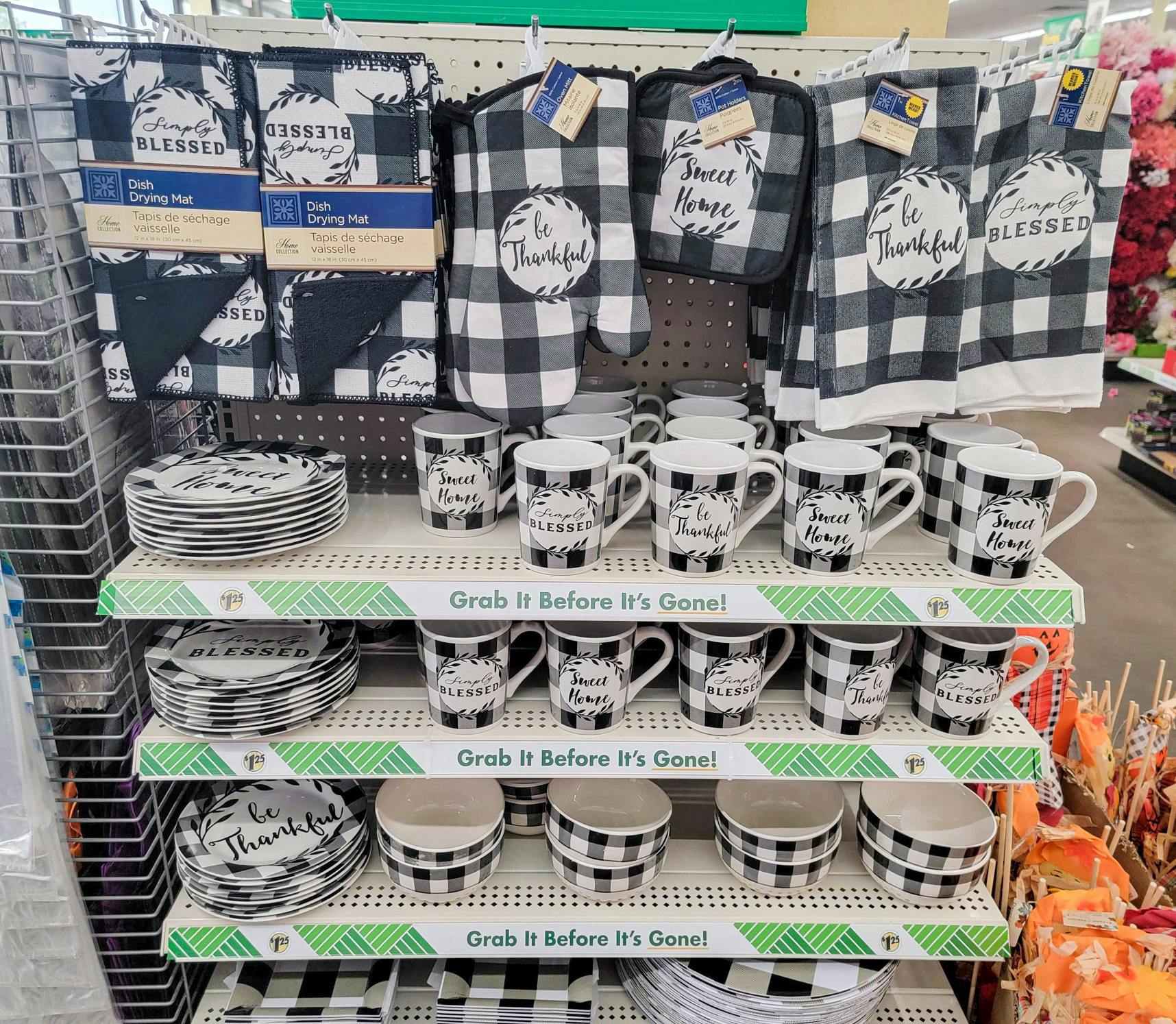 New Farmhouse Dishes Kitchen Linens At Dollar Tree The Krazy Coupon   Dollar Tree Farmhouse Plaid Dishes Kitchen Towel Linen 2022 1662649875 1662649875 