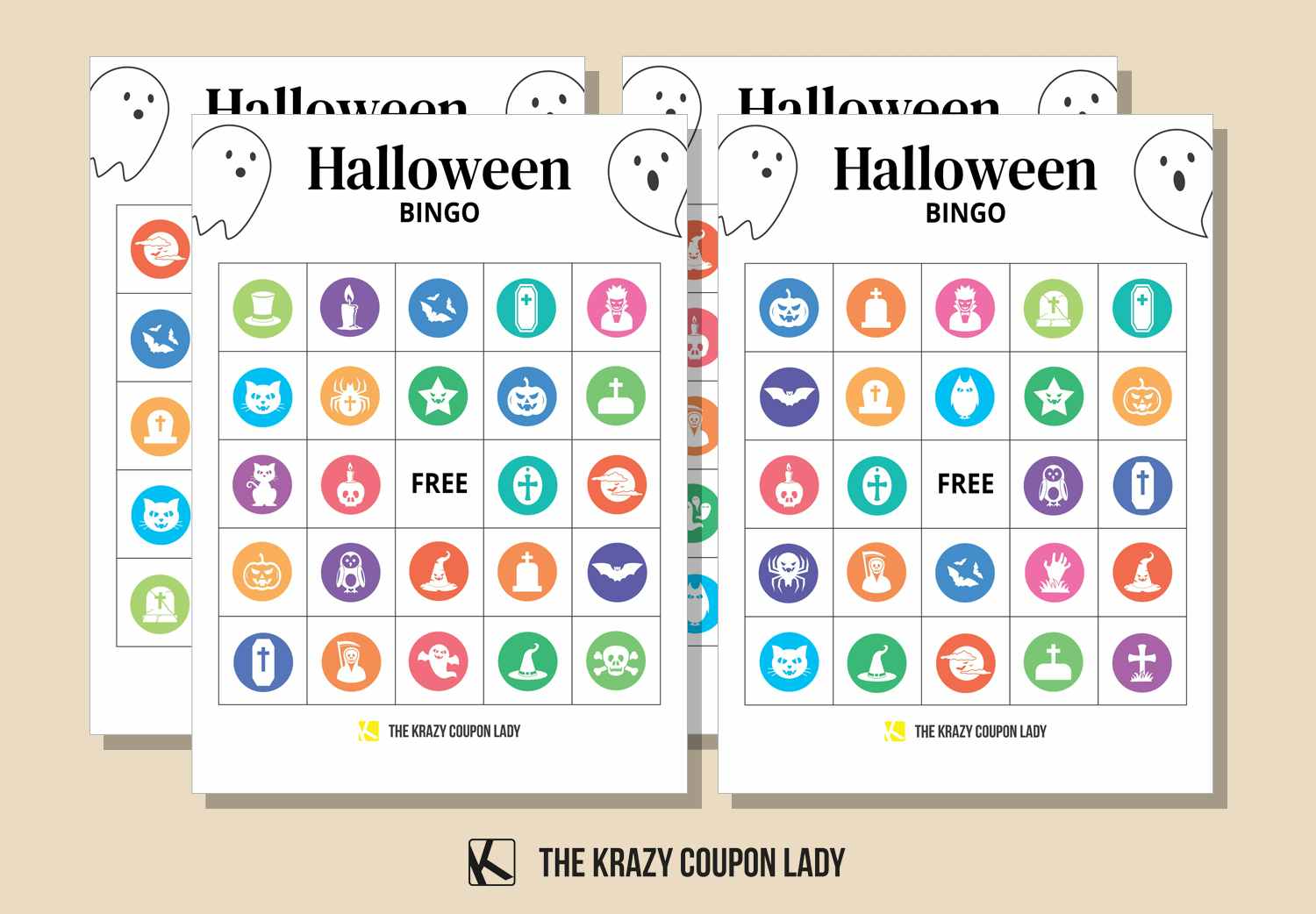 free illustrated halloween bingo cards