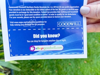 goodwill donation tax coupon with shop goodwill.com info