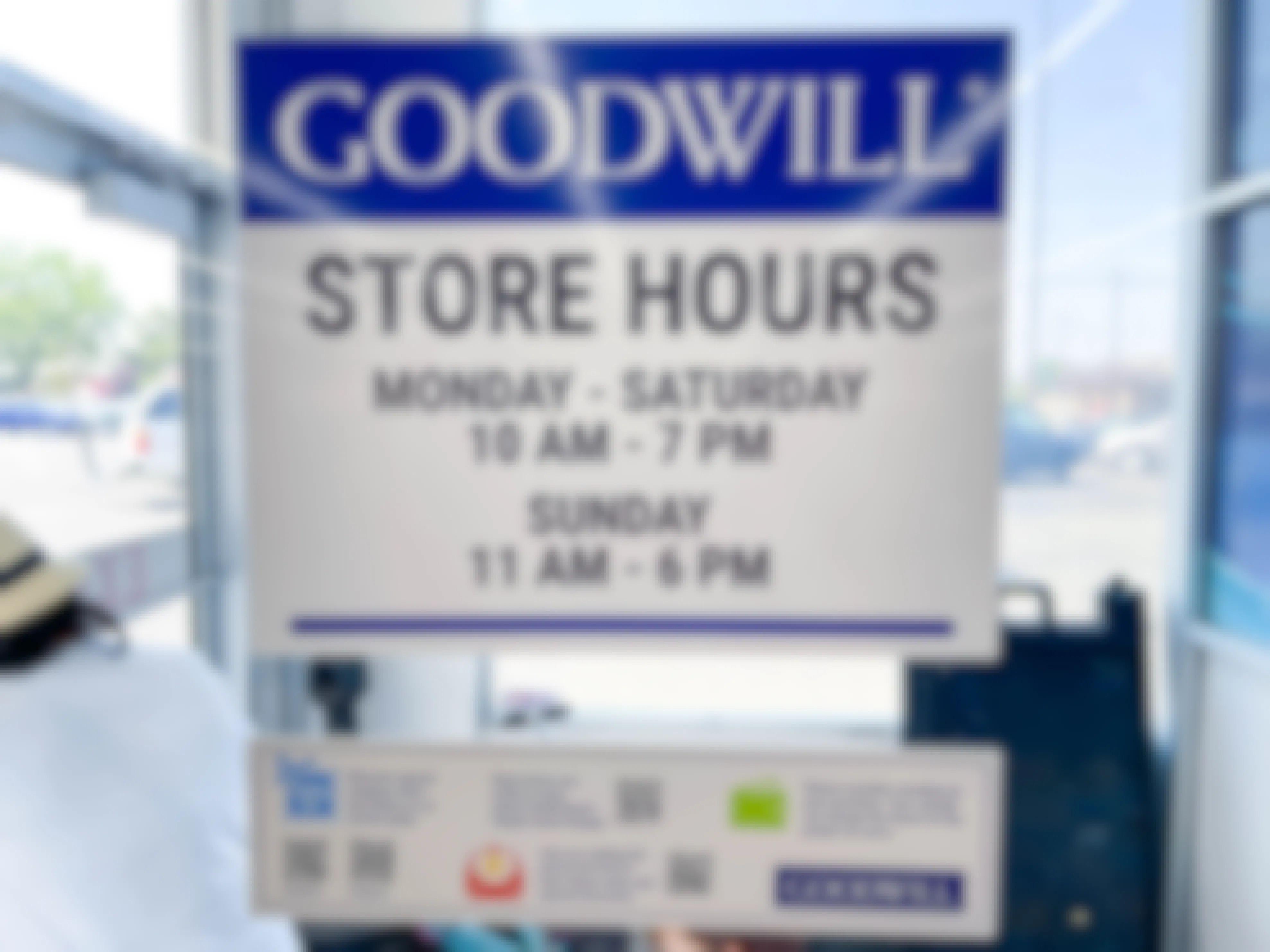 goodwill store hours sign 