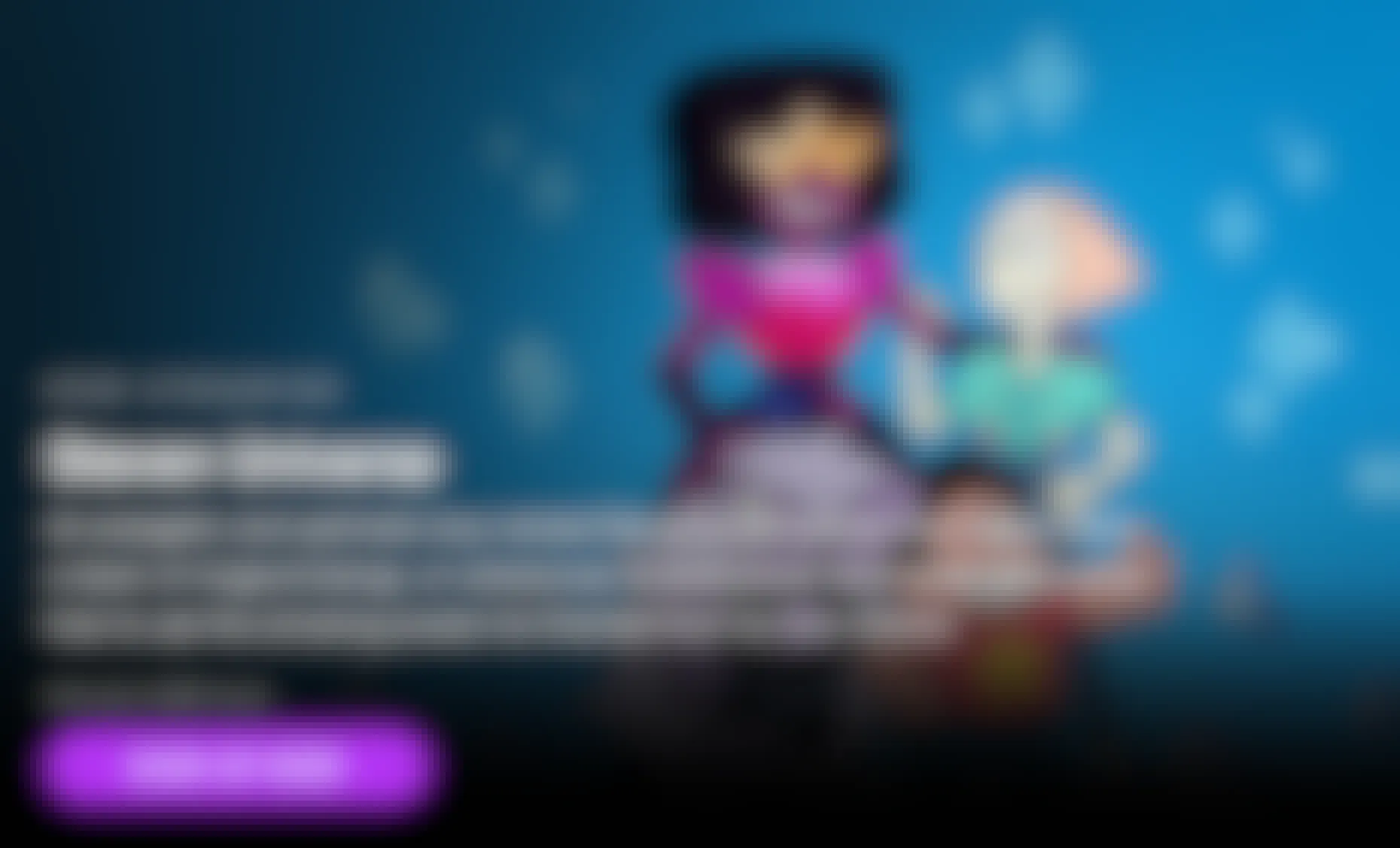 A screenshot of the HBO Max website with a Steven Universe promo banner.
