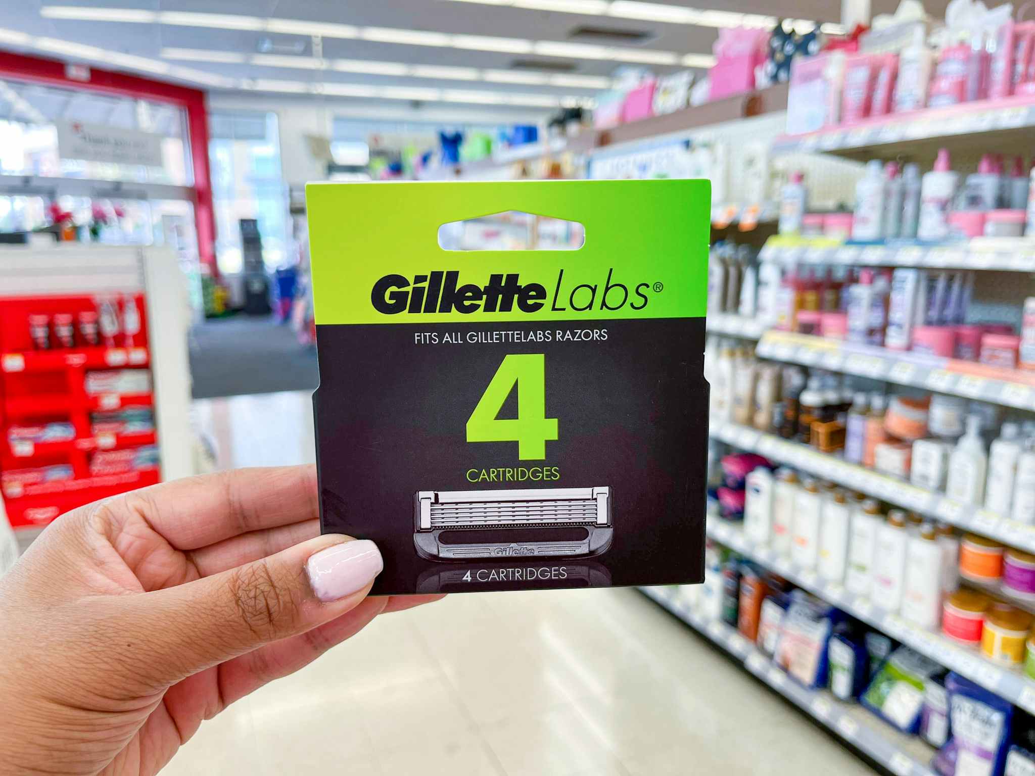 hand holding gillette labs