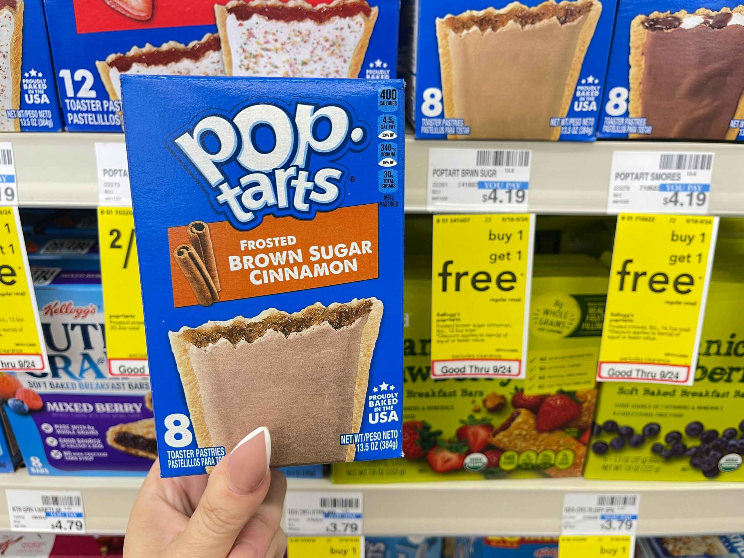 pop tarts next to buy one get one free cvs sales tag