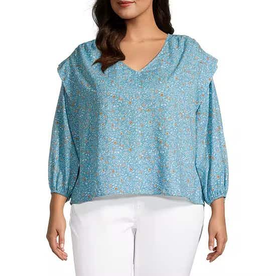 jcpenney ana plus-size blouse 