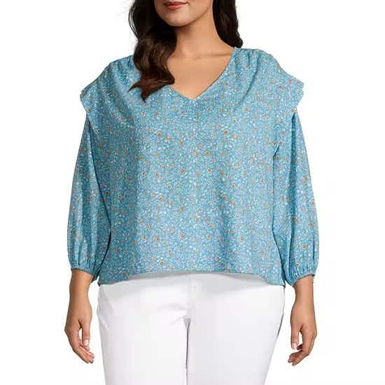 jcpenney ana plus-size blouse