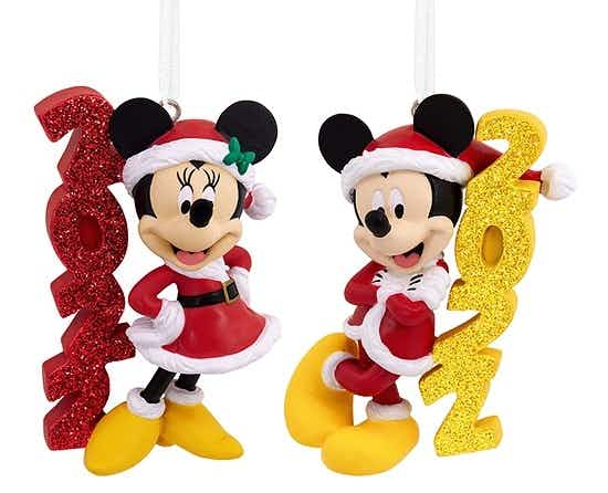 jcpenney hallmark mickey and minnie ornaments 