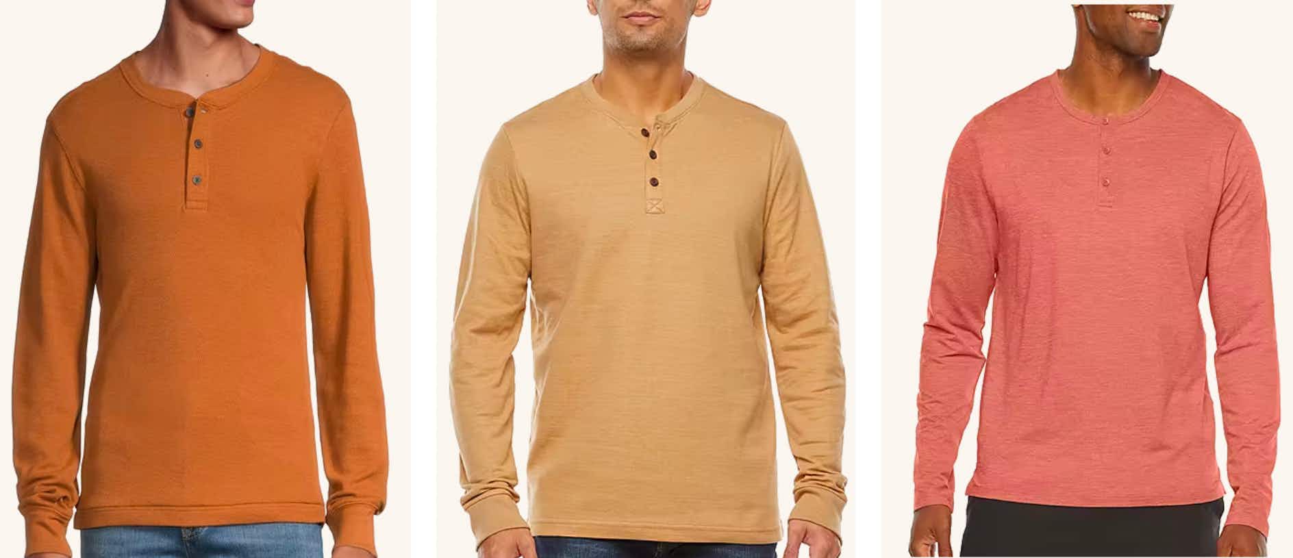 jcpenney mens henley long sleeves