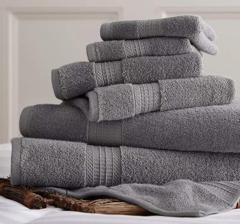 Allure Solid 6-piece Bath Towel Set