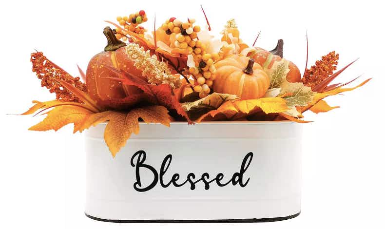 Celebrate Together™ Fall Blessed Artificial Pumpkin Leaves Table Decor