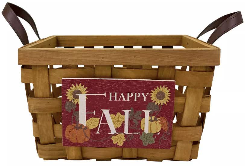 Celebrate Together™ Fall Happy Fall Wood Basket