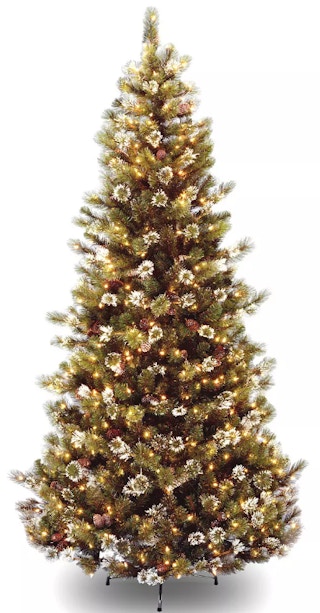 kohls national tree company 65 ft pre lit glittery pine slim artificial christmas tree stock image 2022 1664296184 1664296184