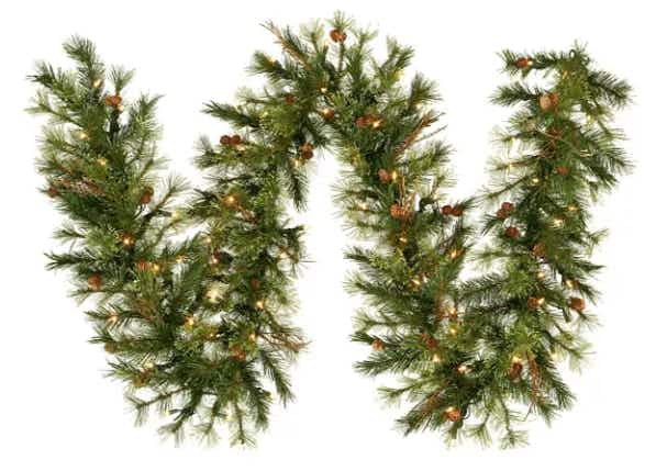 Vickerman 9-ft. Pre-Lit Mixed Country Pine Artificial Garland