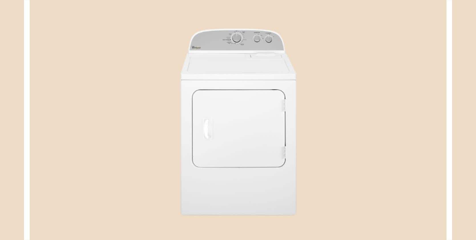 white clothes dryer