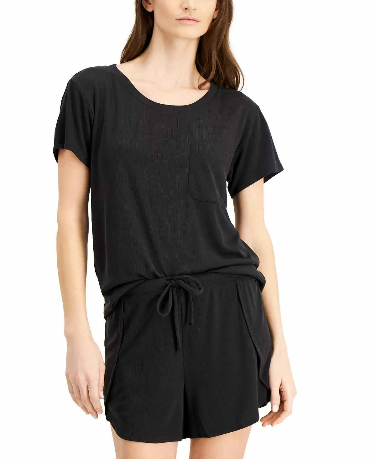 macys alfani black pajama set