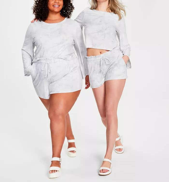 macys jenni womens marble short set
