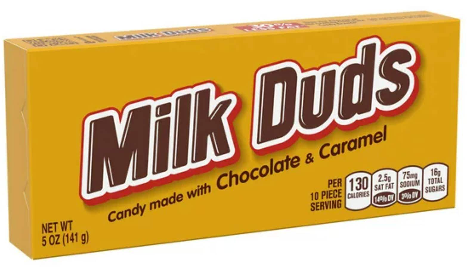 Milk duds candy box