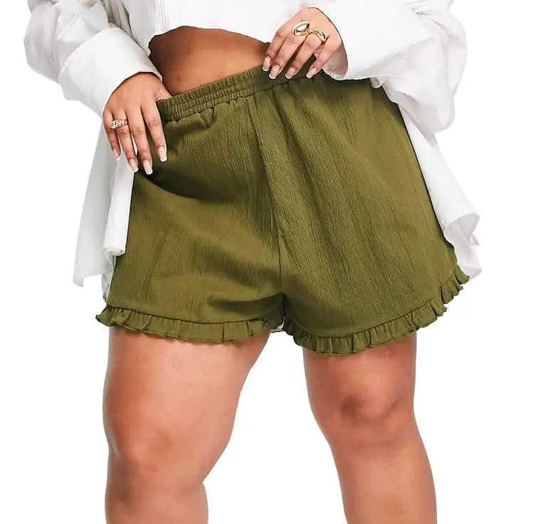 nordstrom asos green shorts plus size 
