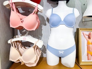 display of pink wear everwhere bras