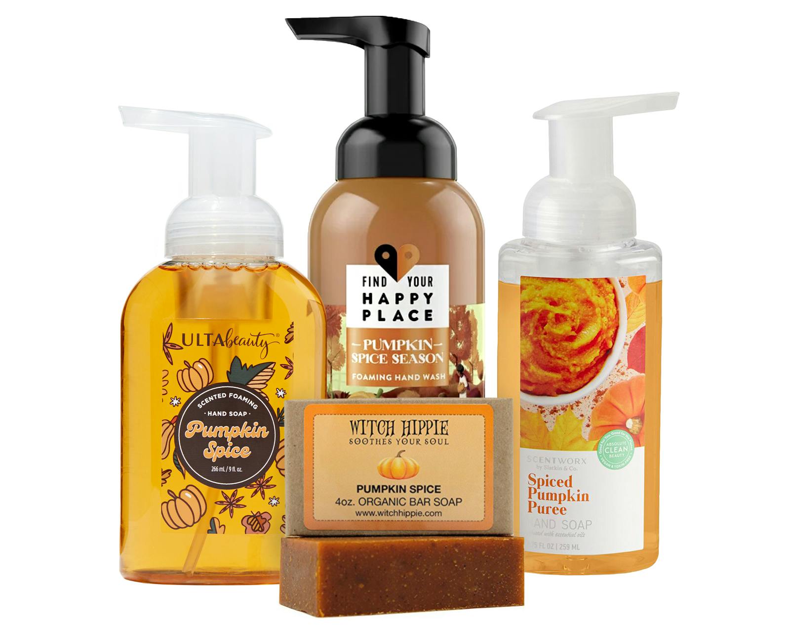 pumpkin spice-scented hand soap products