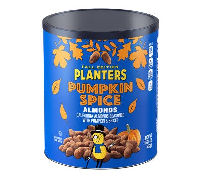 A can of Planter's Pumpkin Spice Almonds.