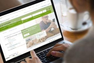 Laptop showing Regions Bank online access