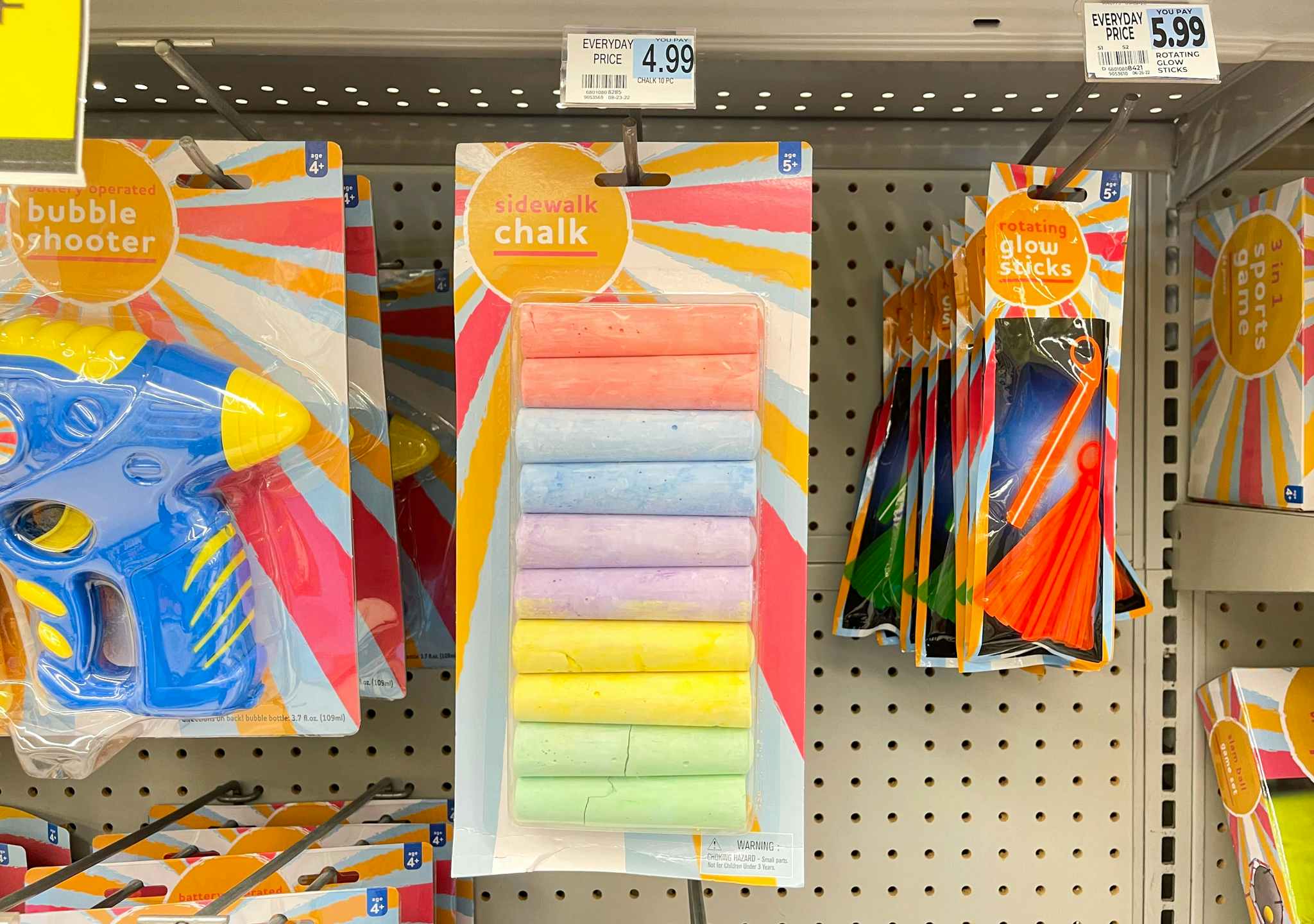 sidewalk chalk under price tag