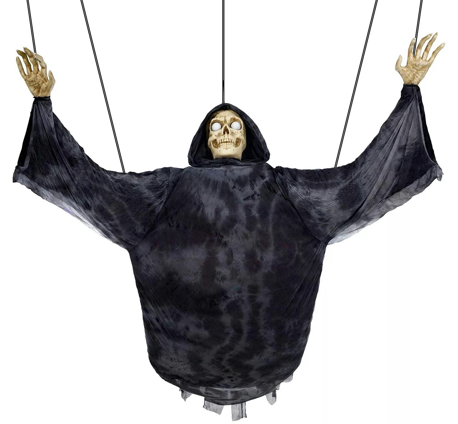 a hanging 12 foot reaper skeleton