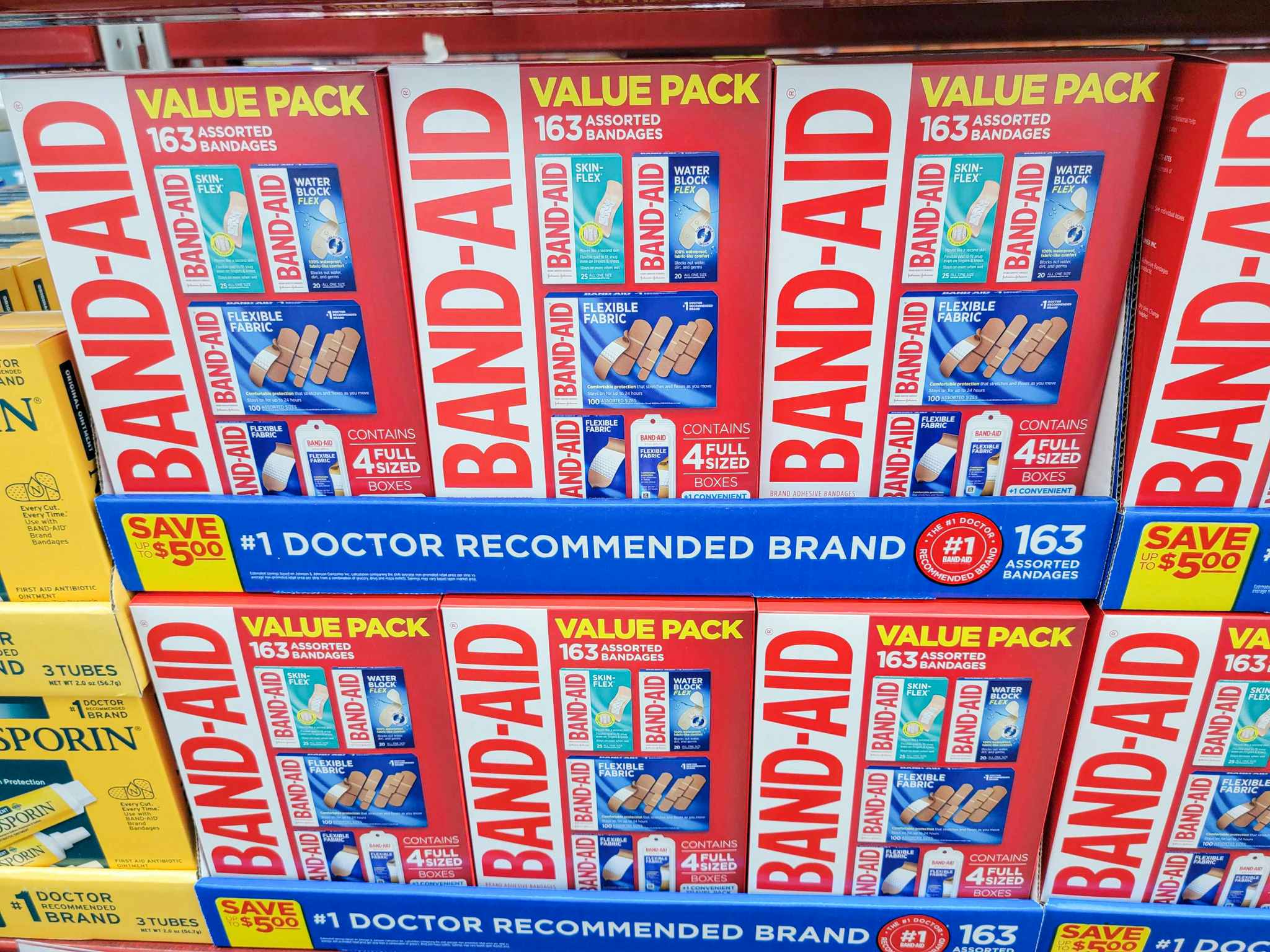value packs of 163 bandaids