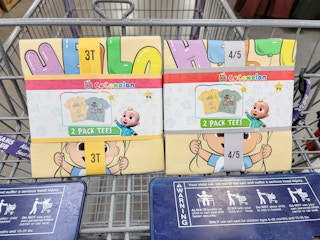2 packs of cocomelon kids tees