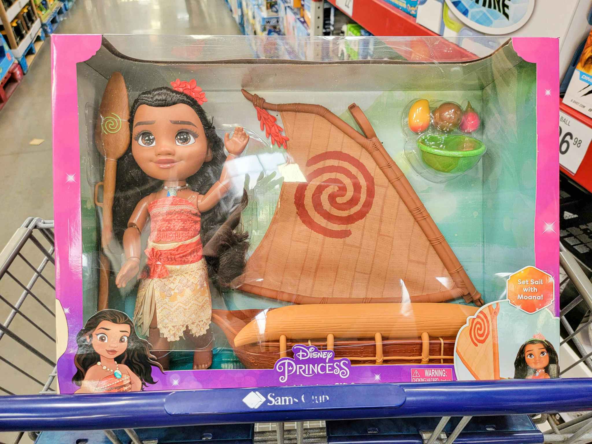 moana doll with her boat