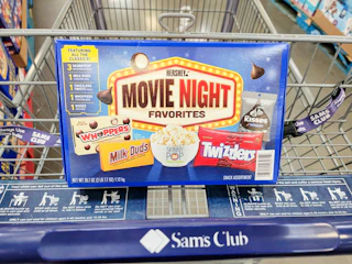 hershey's movie night favorites pack in a cart