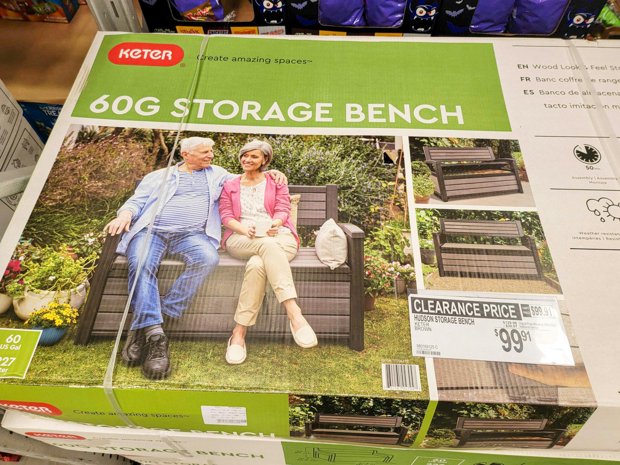 Keter Hudson Storage Bench, Only 99.91 at Sam's Club The Krazy