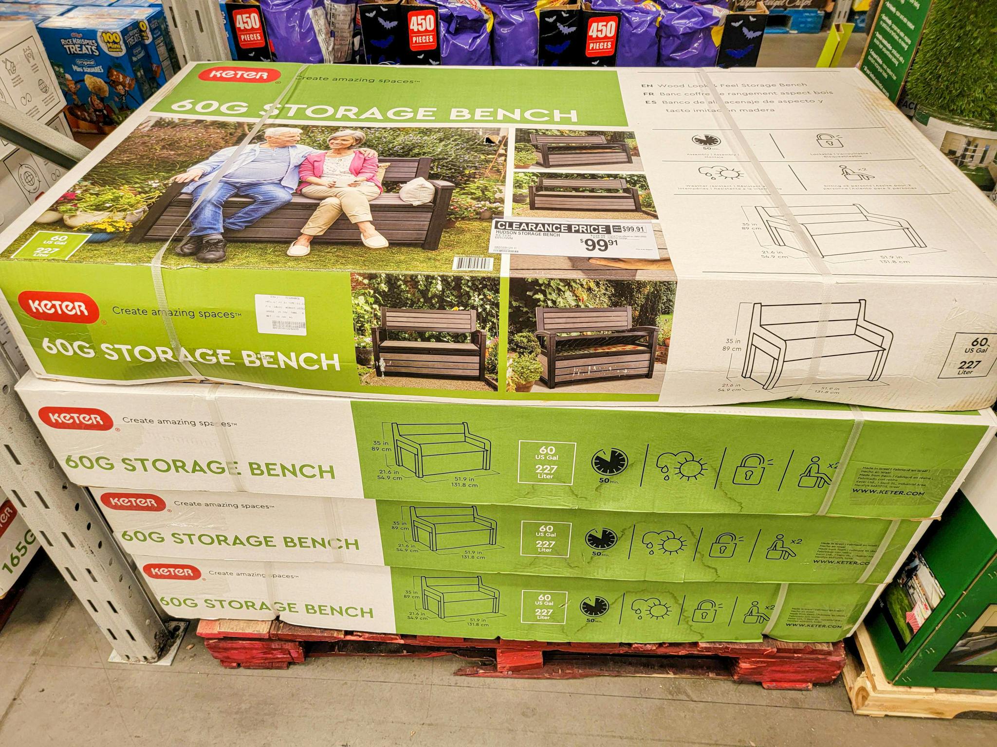 Keter Hudson Storage Bench, Only 99.91 at Sam's Club The Krazy