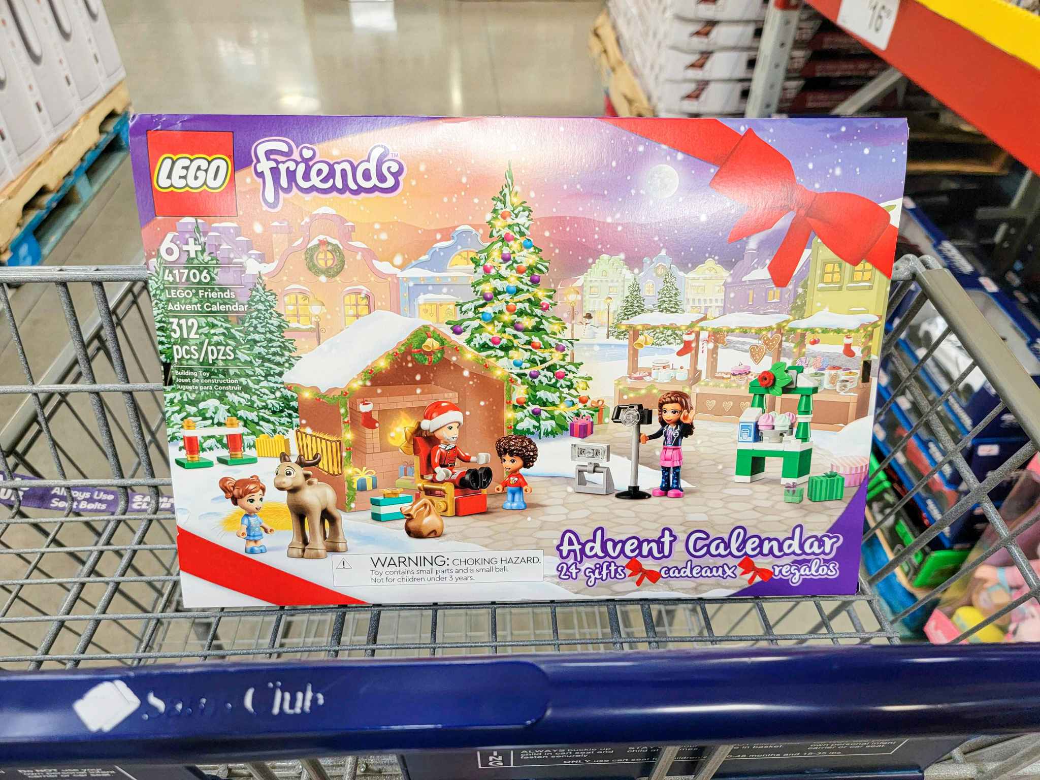 lego friends advent calendar in a cart