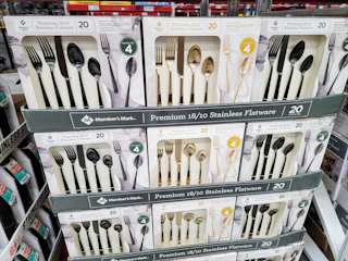 gold and matte black flatware sets