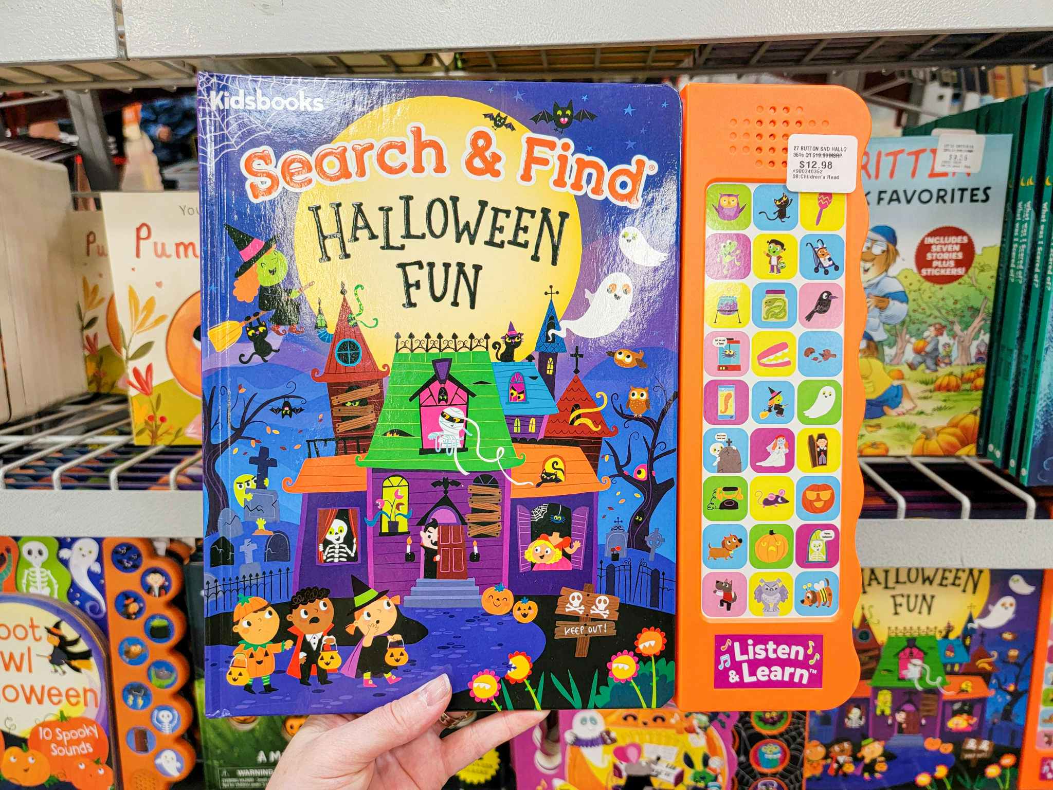 search and find halloween book with sounds